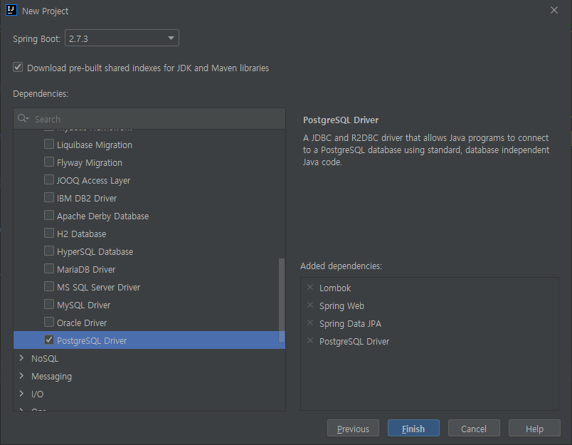 새 프로젝트 생성