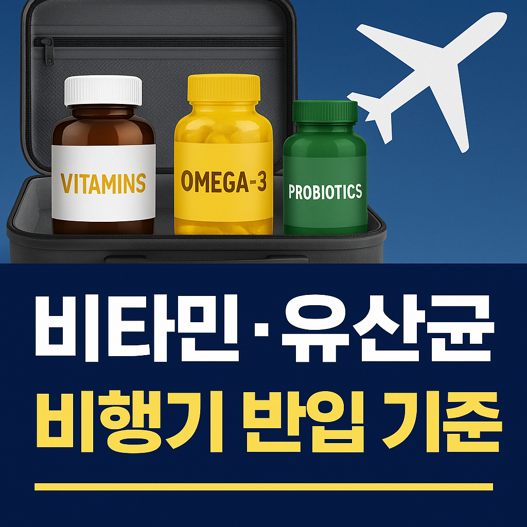 비타민·오메가3 비행기 반입 기준