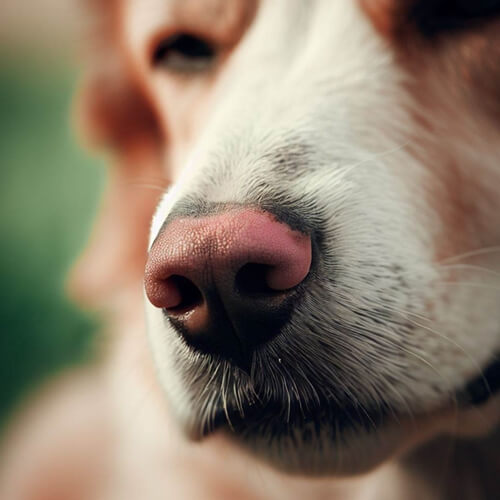 핑크 코 강아지