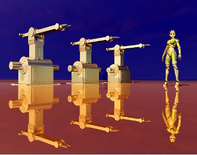 로봇의 눈부신 발전이 현실화 되는 모습