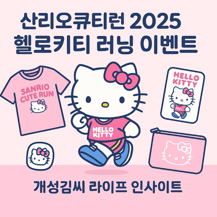 산리오큐티런,산리오 큐티런 신청,올리브영 큐티런 굿즈,큐티런 코스,큐티런 후기,헬로키티 마라톤