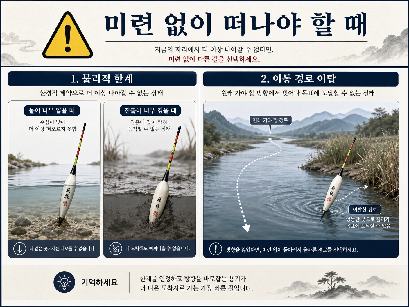 미련 없이 떠나야 할 때