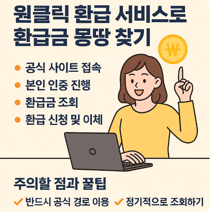 원클릭 환급서비스로 환급금 찾는 방법
