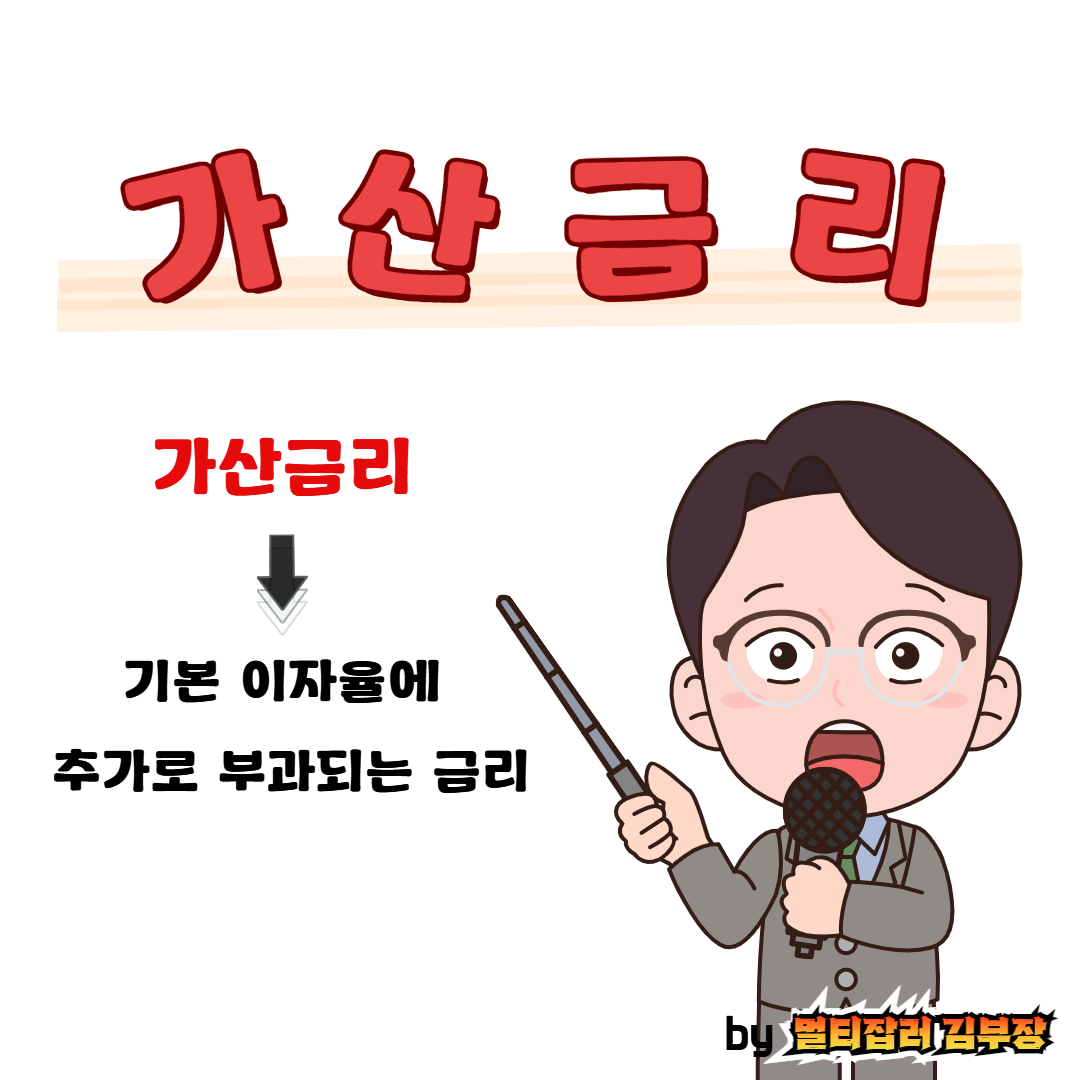 가산금리를 설명하고 있는 남자