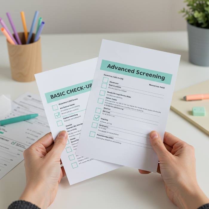 기본 건강검진 항목과 추가 검진 항목 차이점