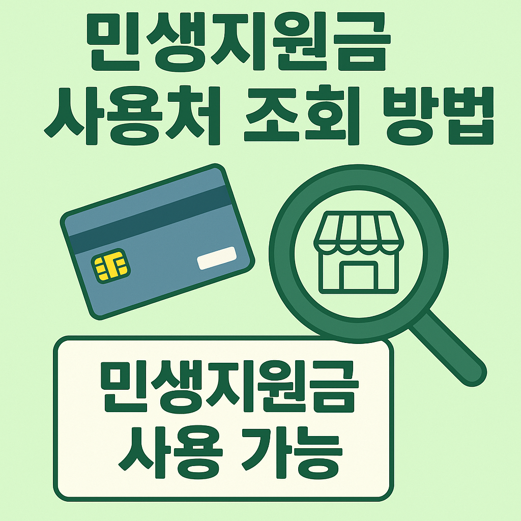 민생지원금 사용처 조회