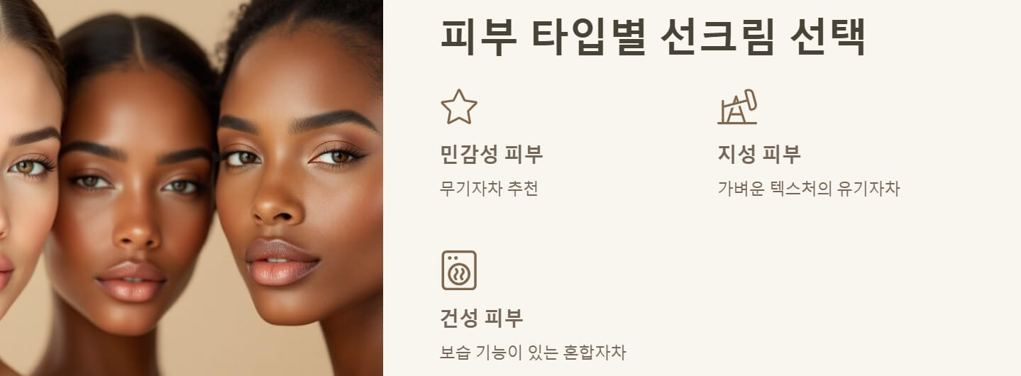 선크림 무기자차 유기자차 차이 바르는 순서