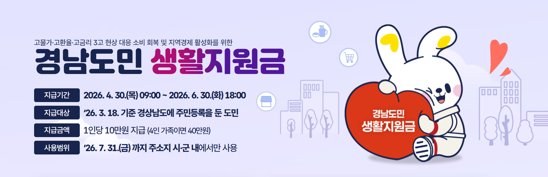 2026 경남도민생활안정지원금 신청방법 총정리