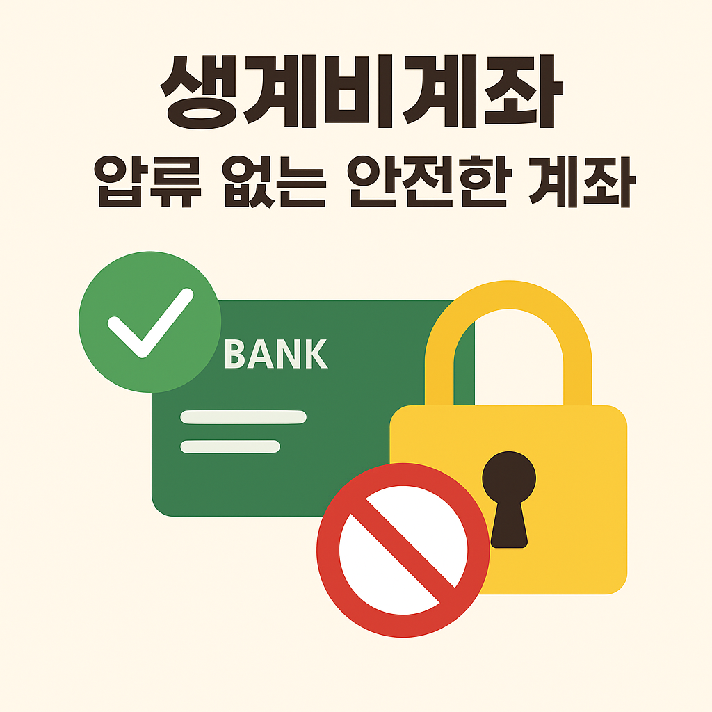 💸 2025년 2월, ‘생계비계좌’ 도입! "월 250만 원까지 압류 걱정 없이 사용 가능"