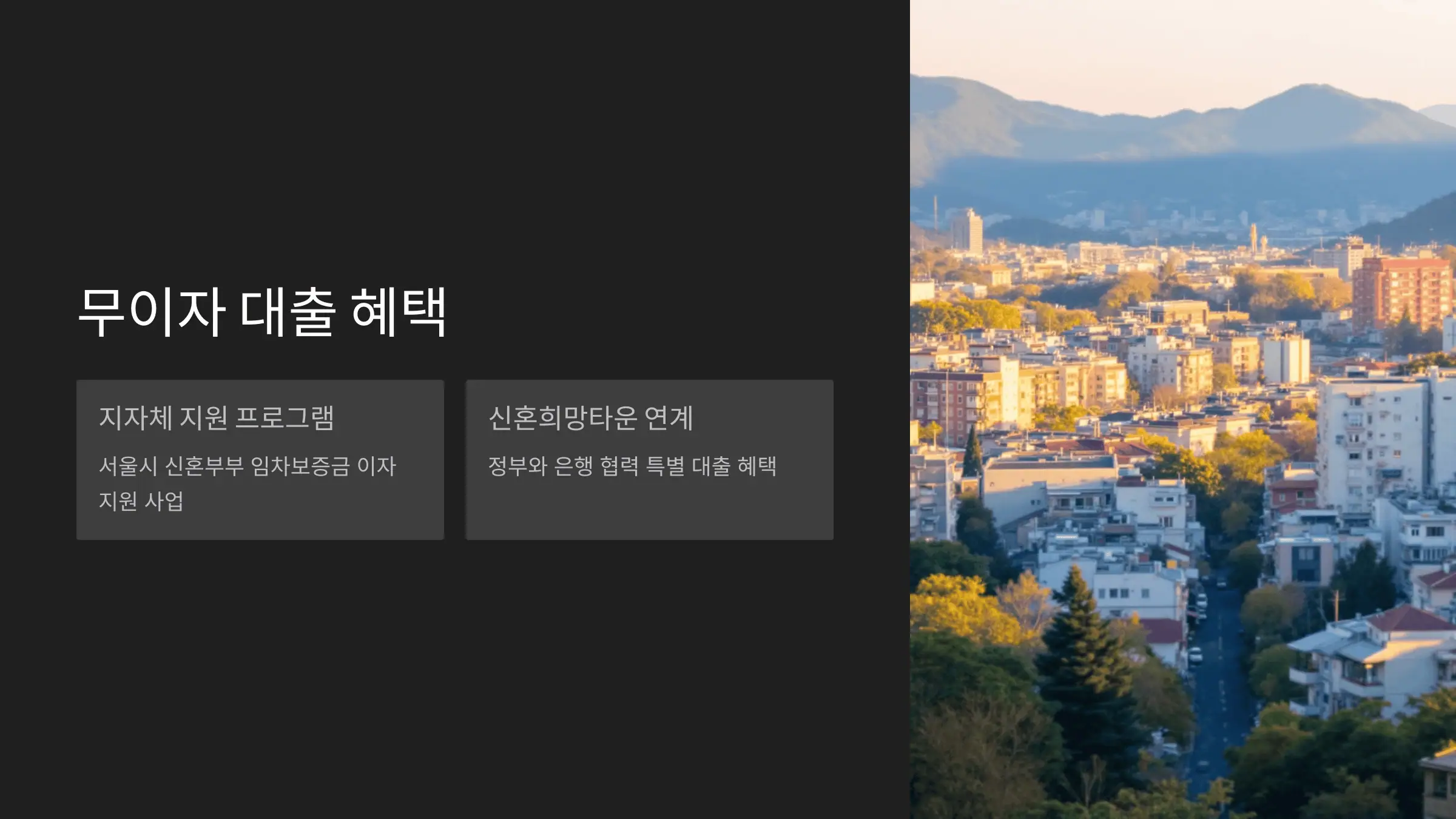 무이자 대출 혜택