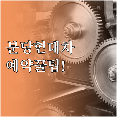 분당 현대자동차 정비 예약 마이현대 ..