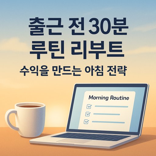 출근 전 30분 아침 루틴 &ndash; 자산이 되는 시간 관리법