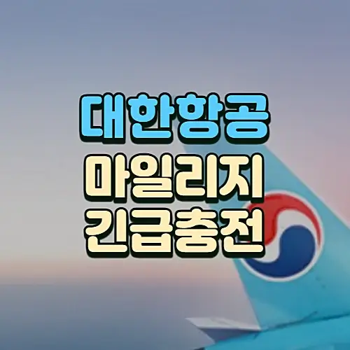 대한항공카드-마일리지-구매-긴급충전-서비스-이용방법