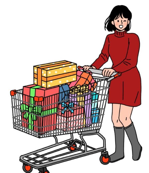 할인행사쇼핑장면