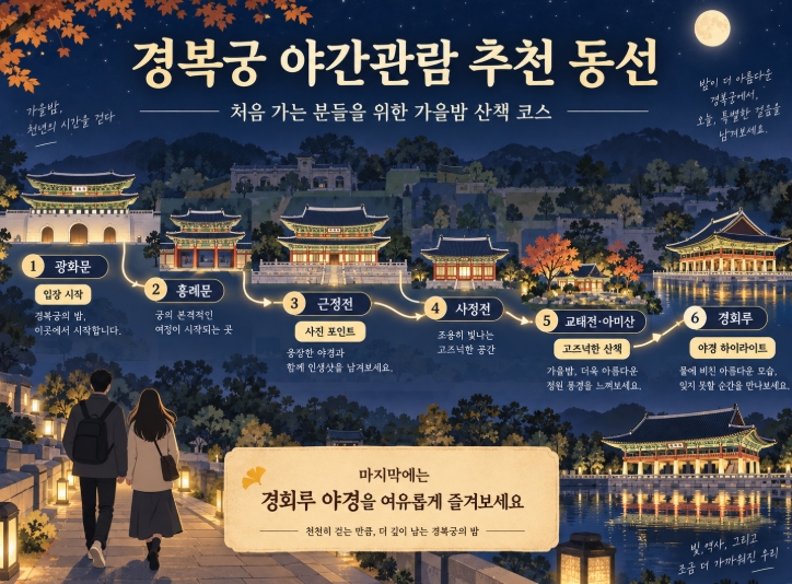 2026 경복궁 야간관람 가을 데이트｜예매&middot;한복 무료입장&middot;추천 동선