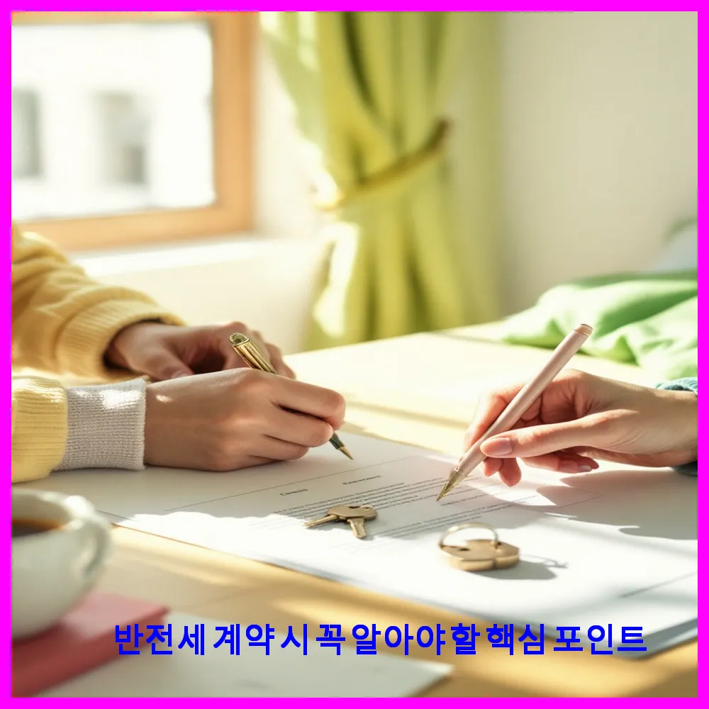 반전세 계약 시 꼭 알아야 할 핵심 포인트