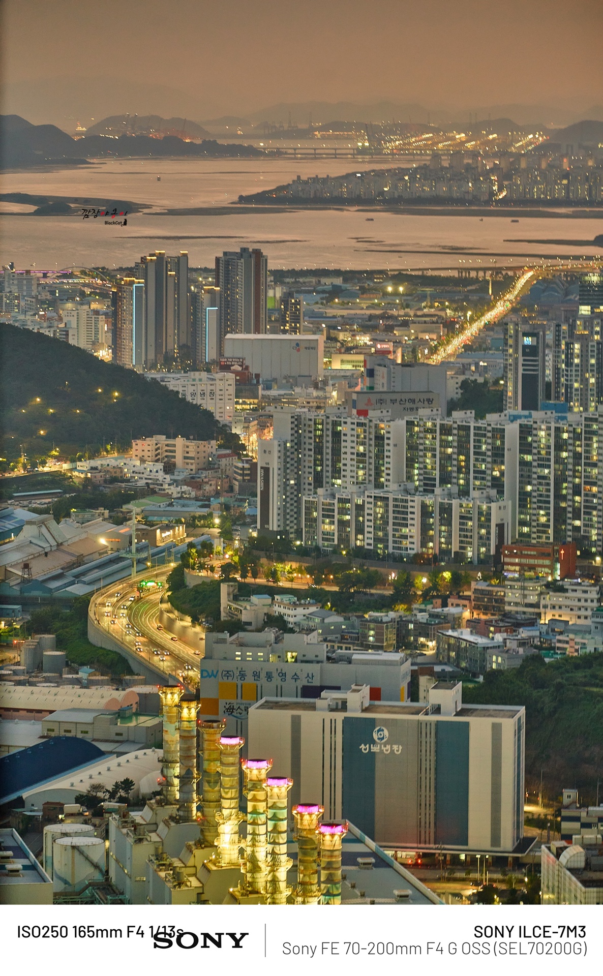 부산 천마산 야경 낙동강 을숙도대교 야경