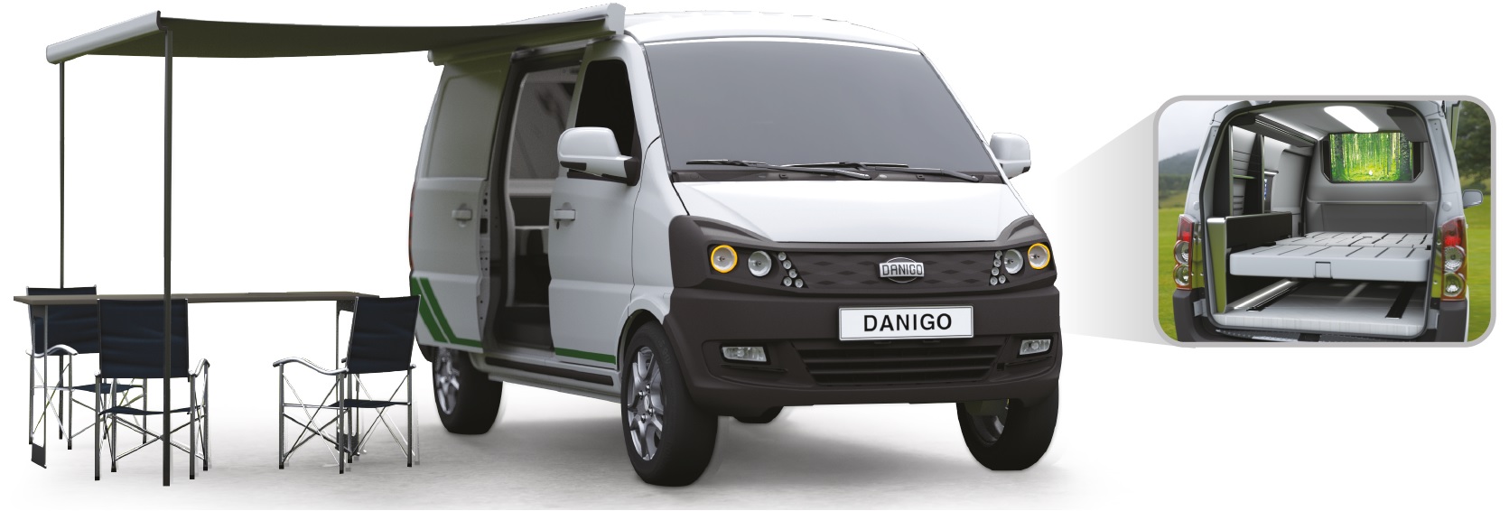 다니고밴 캠핑 모드 사진 출처 대창모터스