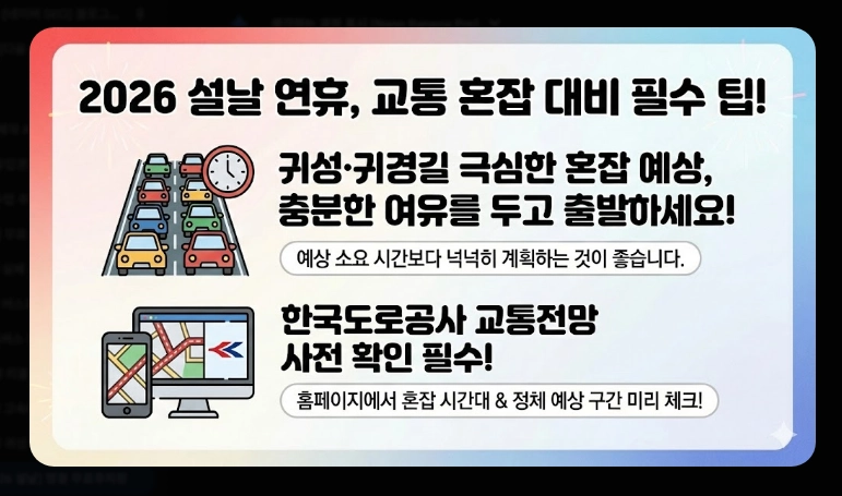 2026 설날 무료주차장(일정, 기간)(지역별 + 현황)