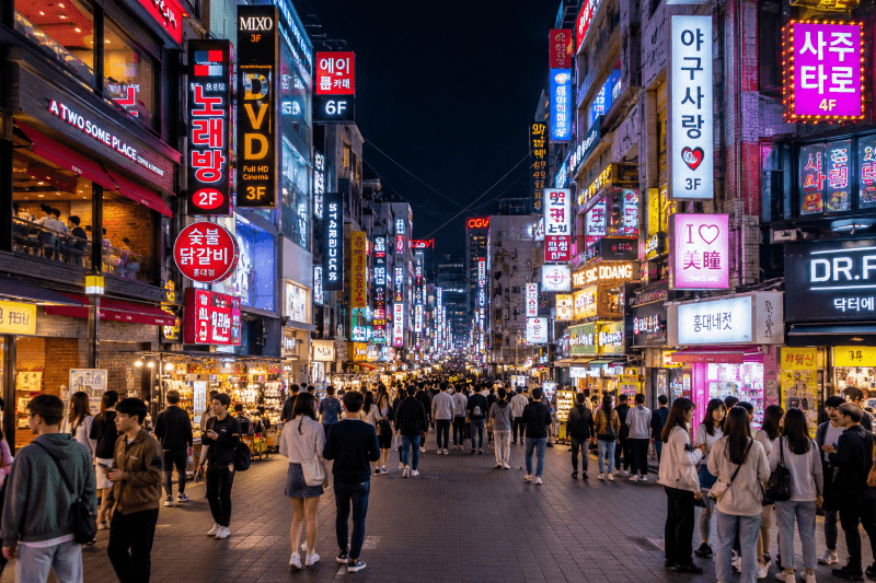 한국의 밤거리 문화