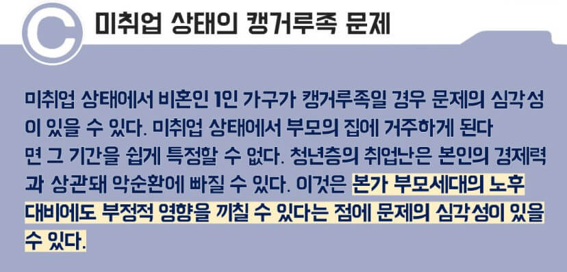 캥거루족의 문제점