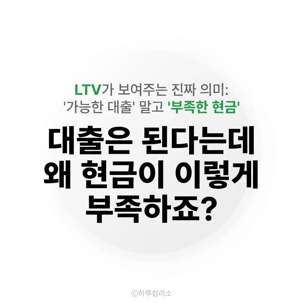 대출은 된다는데, 왜 현금이 이렇게 부족하죠(LTV 계산에서 가장 많이 착각하는 포인트)