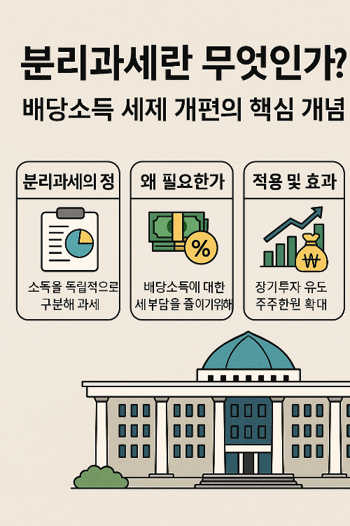 분리과세, 배당소득, 금융소득종합과세, 세제개편, 장기투자