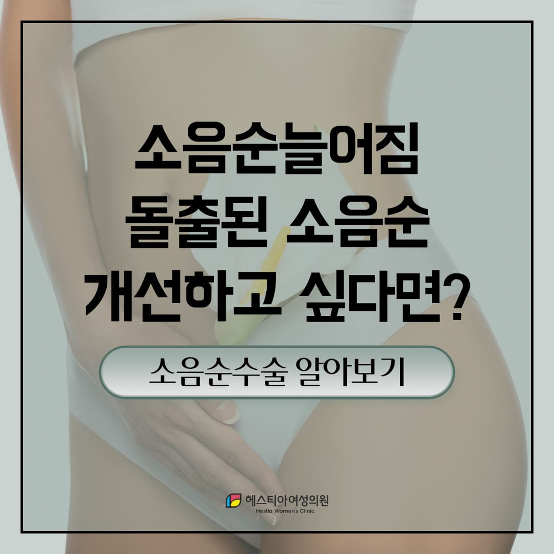 소음순수술 늘어나고 비대한 소음순 개선방법은?