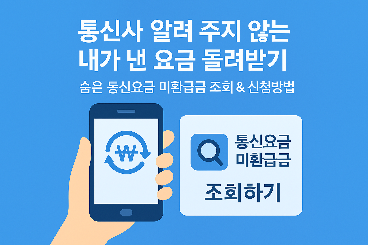 통신사 알려 주지 않는 내가 낸 요금 돌려받기