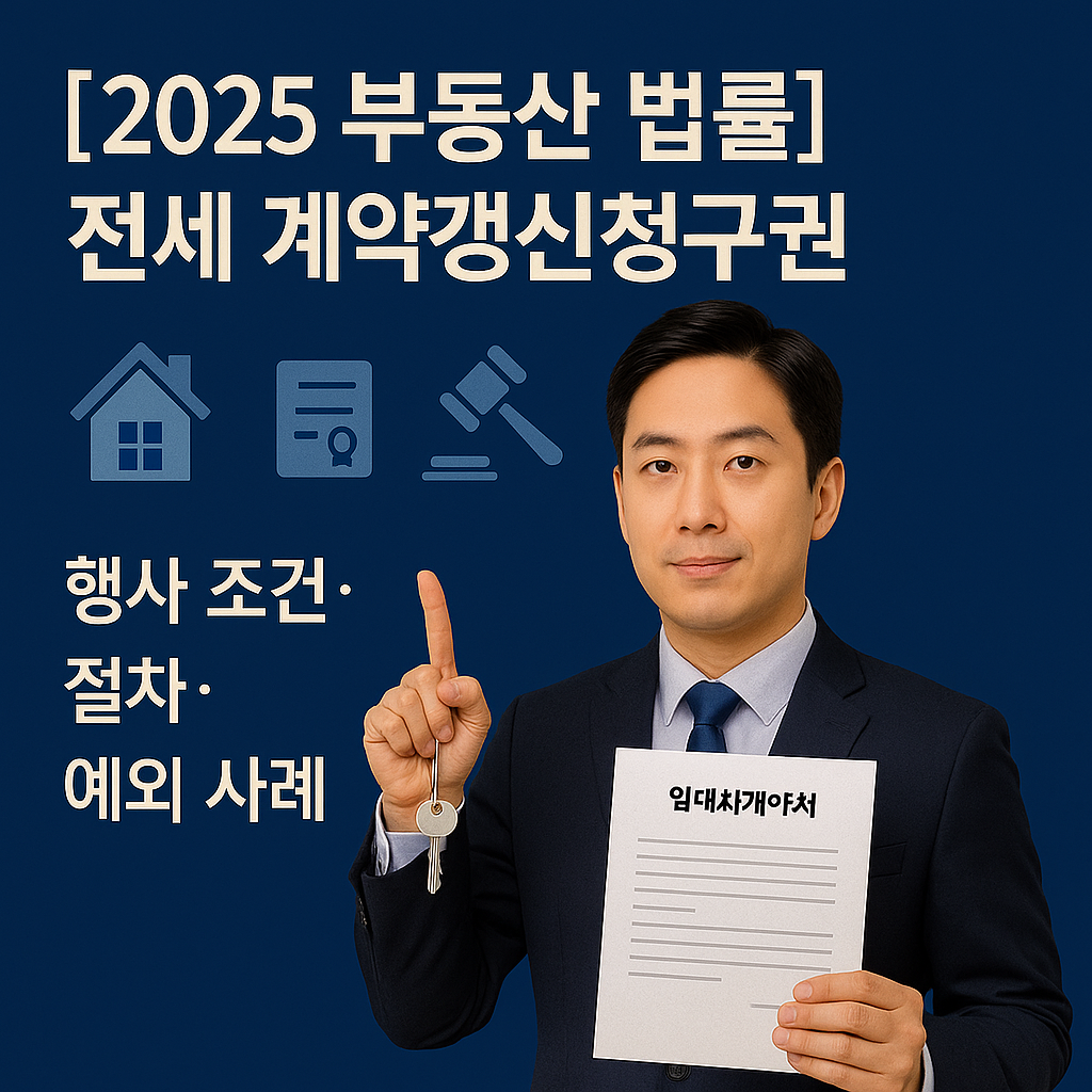 [2025 부동산 법률] 전세 계약갱신청구권 ｜ 행사 조건&middot;절차&middot;예외 사례