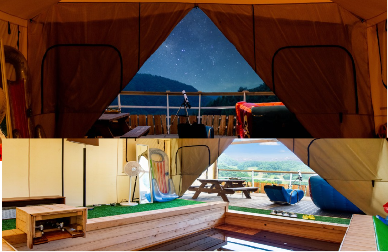 가을여행 글램핑장 추천중 하나인 코뿔소글램핑