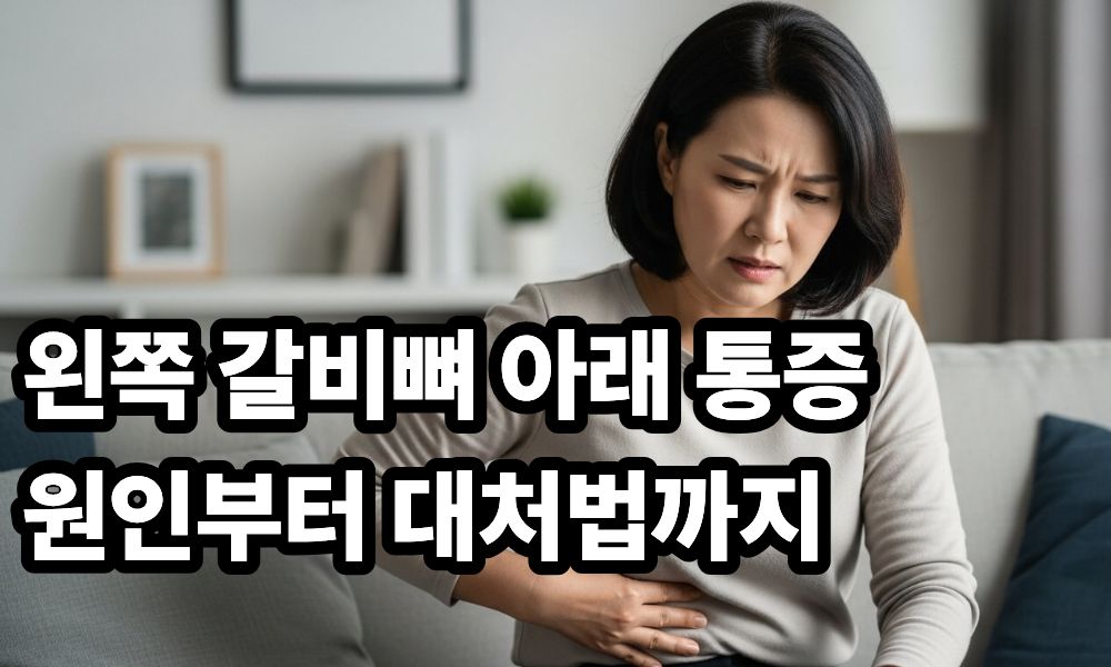 왼쪽 갈비뼈 아래 통증 사진 1