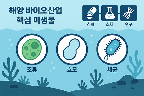 해양 바이오산업 핵심 미생물 관련 사진