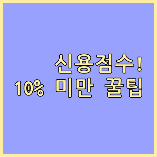 신용카드 한도 10% 미만 사용 신용..