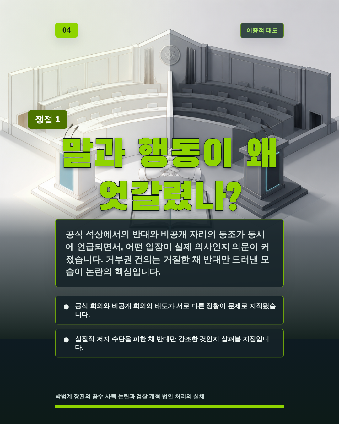 말과 행동이 왜 엇갈렸나?