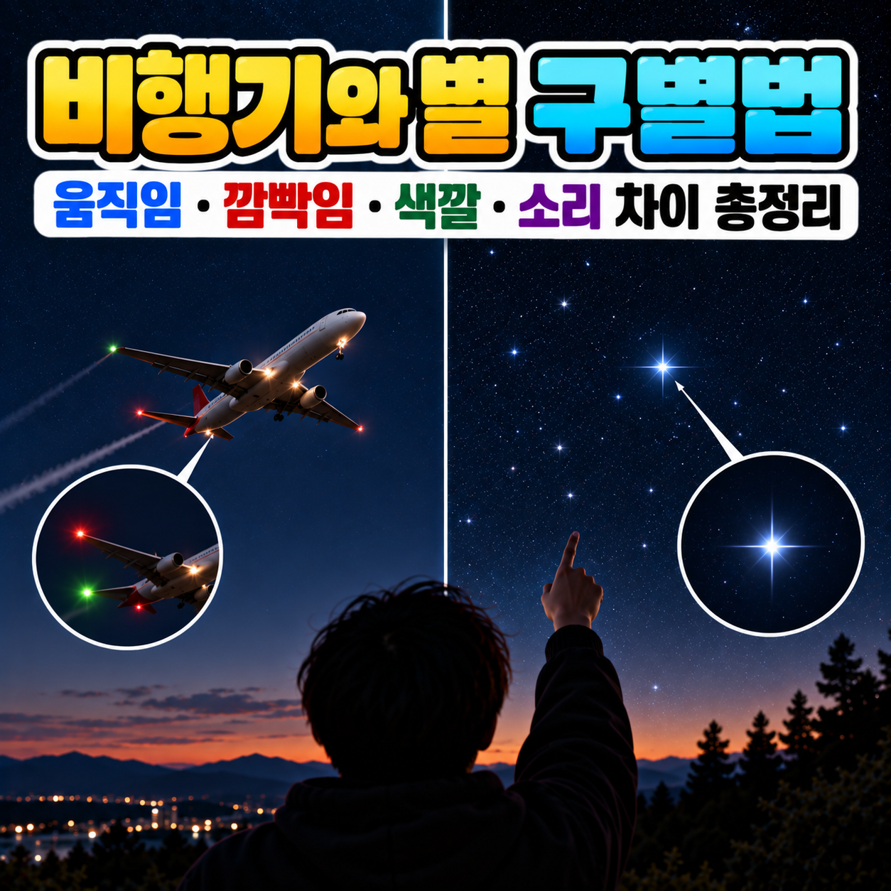 비행기와 별 구별법