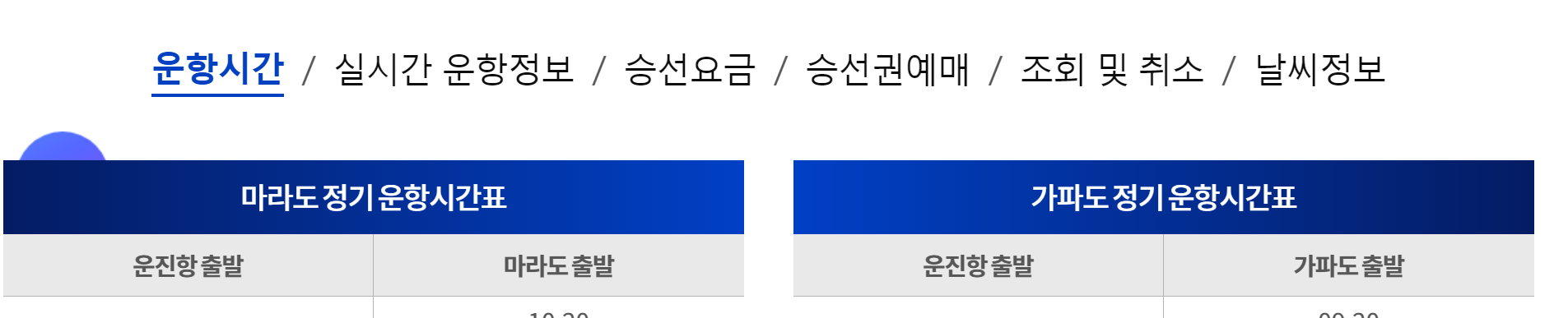 운진항 가파도 배시간표, 가파도 배편 예약하기