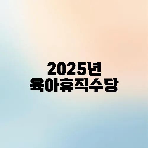 2025년 육아휴직수당