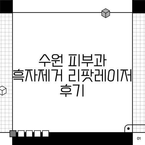 수원 피부과 흑자제거 리팟레이저 후기