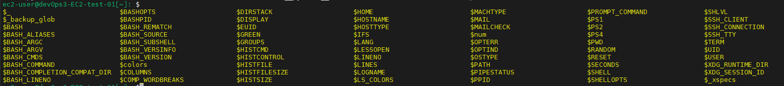 변수 목록 확인