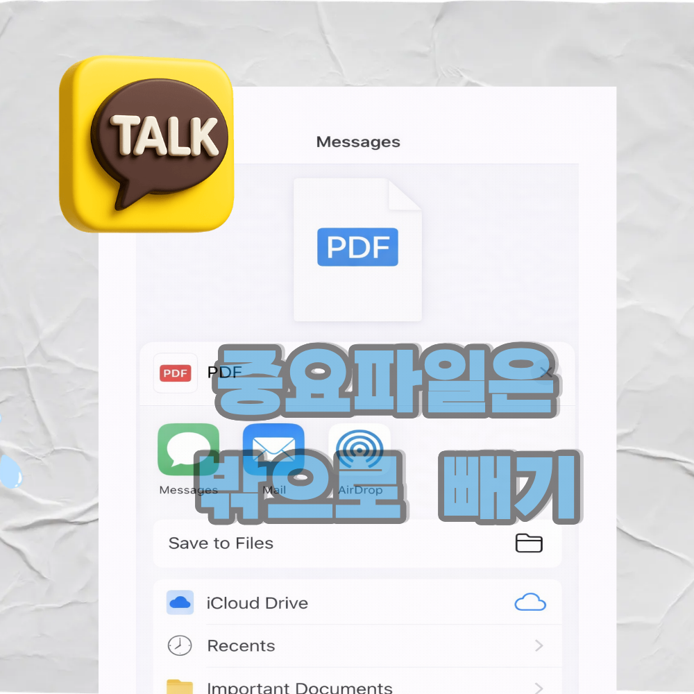 아이폰 저장공간에 카카오톡 용량이 많이 차지한다면 이 순으로 해보세요./ - 중요한 파일은 밖으로빼기 (백업필수) 