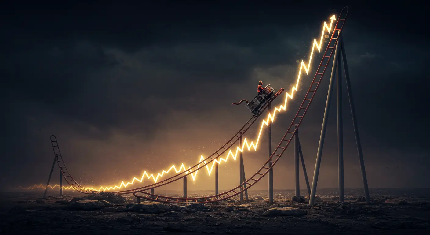 하루에도 수십 퍼센트씩 등락을 반복하는 비트코인의 극심한 가격 변동성 위험