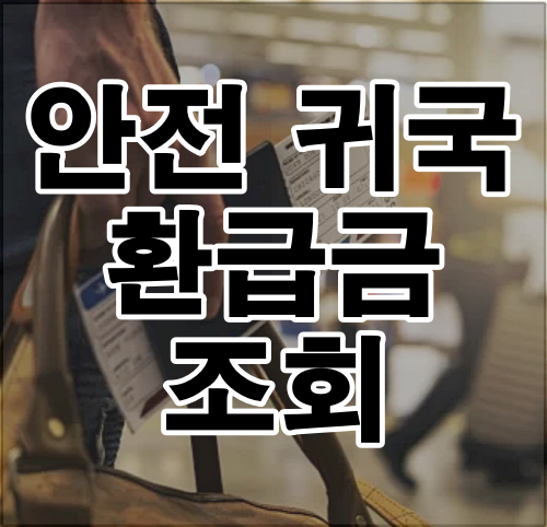 안전 귀국 환급금 조회