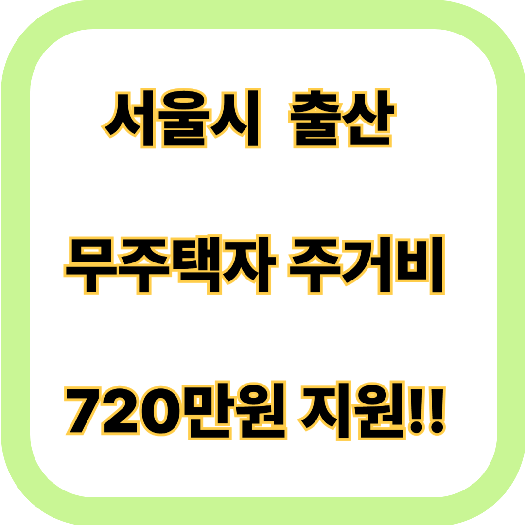 출산 무주택자 주거비 지원