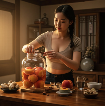 개복숭아 술 담그는 법 : 준비재료