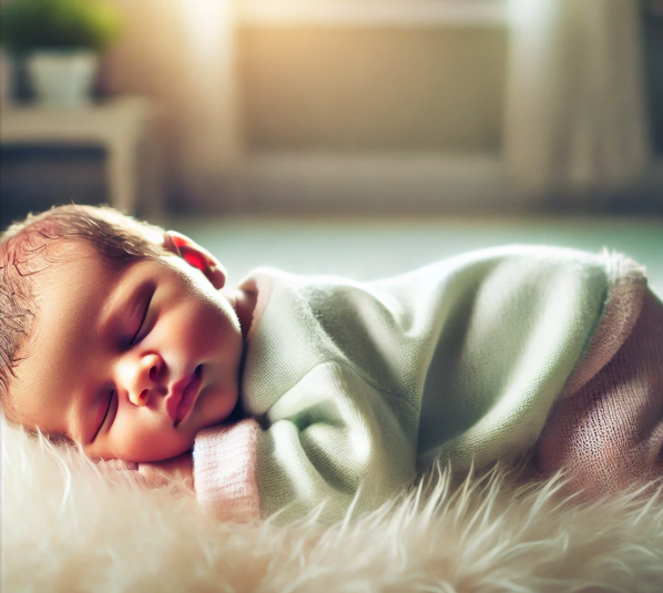 엎드린 신생아 사진