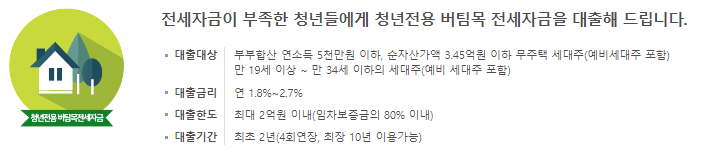 청년전용 버팀목전세자금