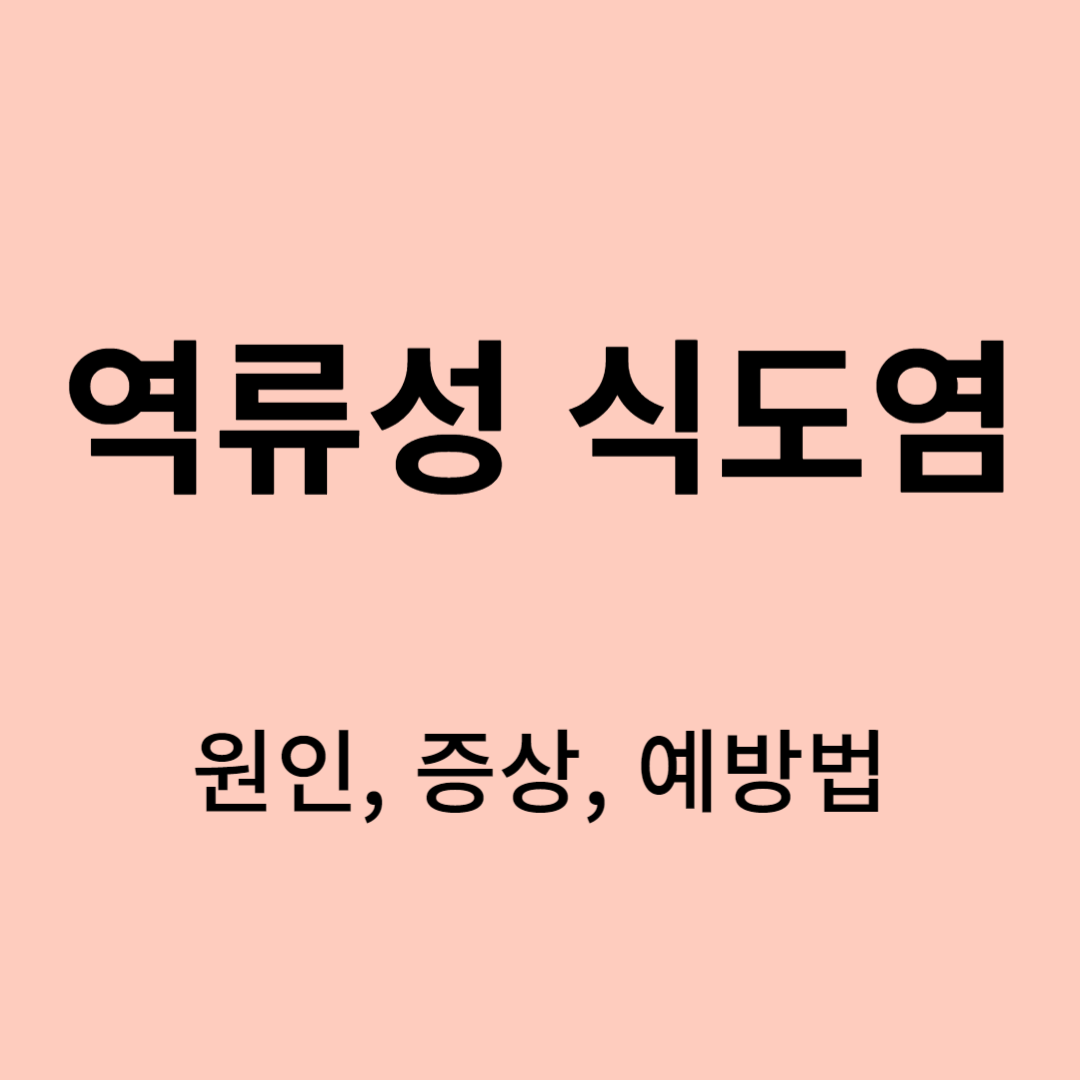 역류성 식도염 원인, 증상, 예방법