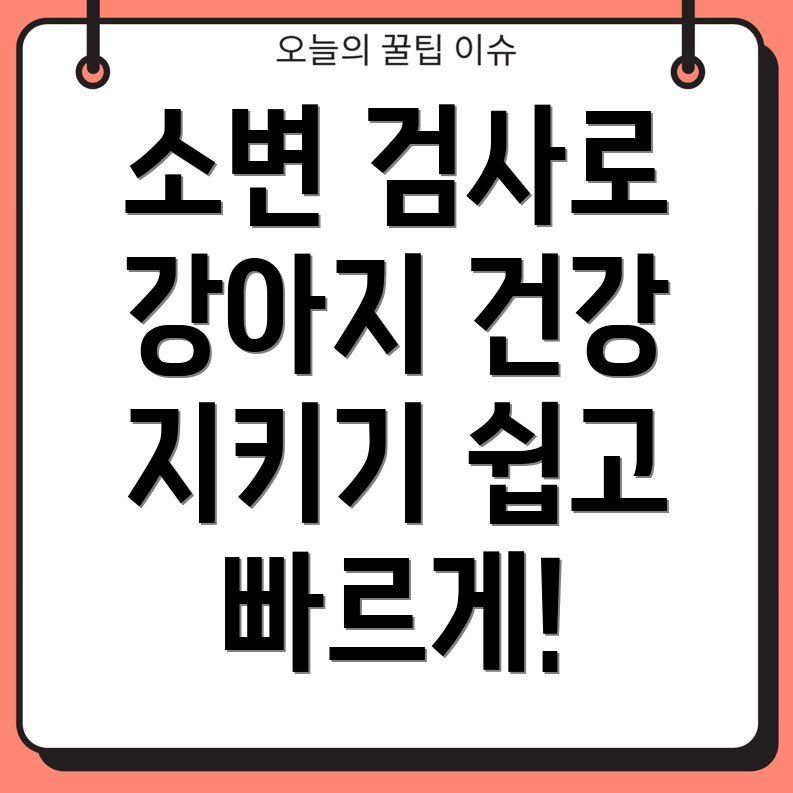 강아지 소변 검사 키트