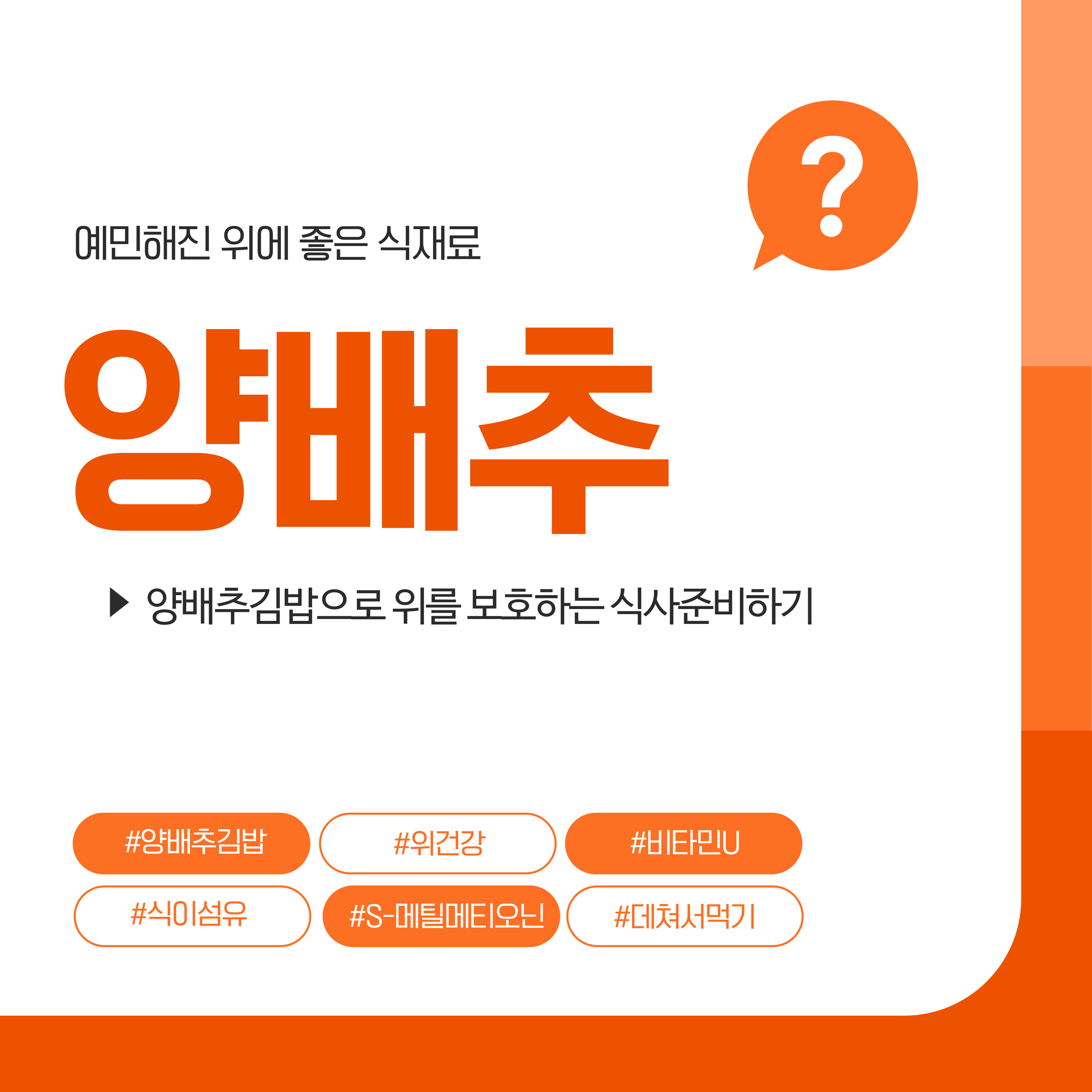 예민해진 위에 좋은 양배추김밥